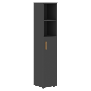Высокий шкаф колонна с глухой средней дверью правой FORTA Черный Графит  FHC 40.6 (R) (399х404х1965) в Йошкар-Оле
