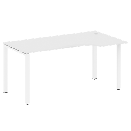 Стол криволинейный БП.СА-1, правый (Белый/Белый) в Йошкар-Оле - изображение