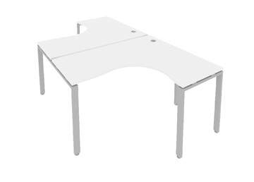 Офисный стол на металлокаркасе Metal System БП.РАС-СА-2.4 Белый/Серый в Йошкар-Оле