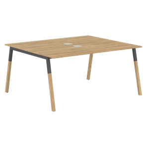 Переговорный стол FORTA Дуб Гамильтон-Черный графит-Бук FWST 1513 (1580x1346x733) в Йошкар-Оле