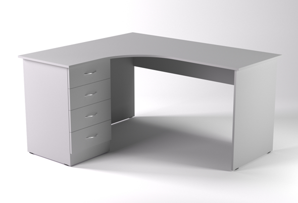 Офисный стол с тумбой СТЛ.15.13.6, Серый в Йошкар-Оле - изображение