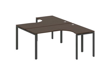 Офисный стол на металлокаркасе Metal System БП.РАС-СА-2.4 Венге/Антрацит в Йошкар-Оле