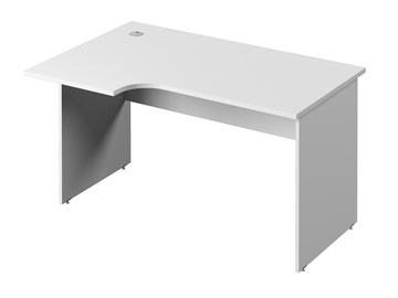 Эргономичный стол С-34 левый, цвет Белый в Йошкар-Оле