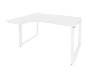 Угловой стол O.MO-SA-3L Белый/Белый бриллиант в Йошкар-Оле