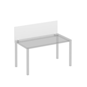 Экран для стола 140 на белом металлокаркасе Комфорт КФ, белый премиум (140x45x1.8) К.Б 842 в Йошкар-Оле
