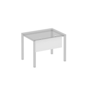 Экран стола защитный (ДСП) с кронштейнами для стола 100 на белом металлокаркасе Комфорт КФ, белый премиум (85x3.2x1.8) К.Б1 810 в Йошкар-Оле
