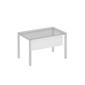 Экран стола защитный (ДСП) с кронштейнами для стола 120 на белом металлокаркасе Комфорт КФ, белый премиум (120x3.2x1.8) К.Б1 812 в Йошкар-Оле