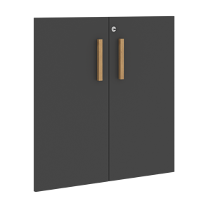 Низкие двери для шкафов с замком FORTA Черный ГрафитFLD 40-2(Z) (794х18х766) в Йошкар-Оле