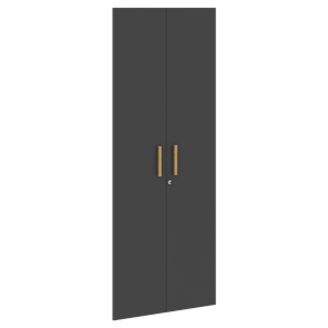 Высокие двери для шкафов с замком FORTA Черный Графит FHD 40-2(Z)  (794х18х1932) в Йошкар-Оле