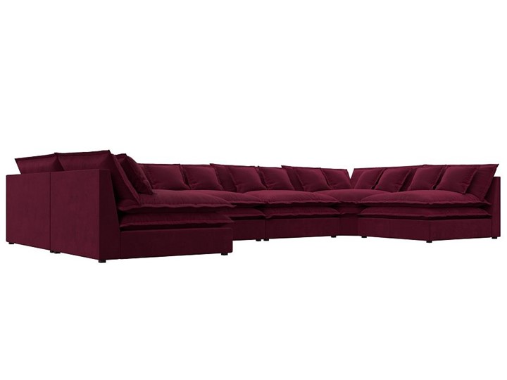 Большой П-образный диван Лига-040, Бордовый (микровельвет) в Йошкар-Оле - изображение 2