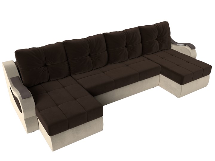 П-образный диван Меркурий П, Коричневый/бежевый (вельвет) в Йошкар-Оле - изображение 4