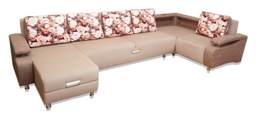 П-образный диван Престиж-15 люкс с полкой в Йошкар-Оле