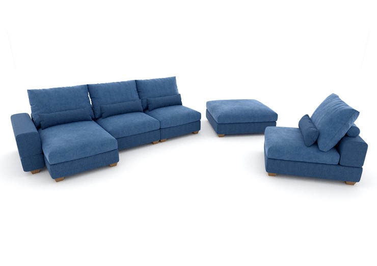 П-образный диван V-10-M П (П1+Д4+Д2+УС+ПС), Memory foam в Йошкар-Оле - изображение 2