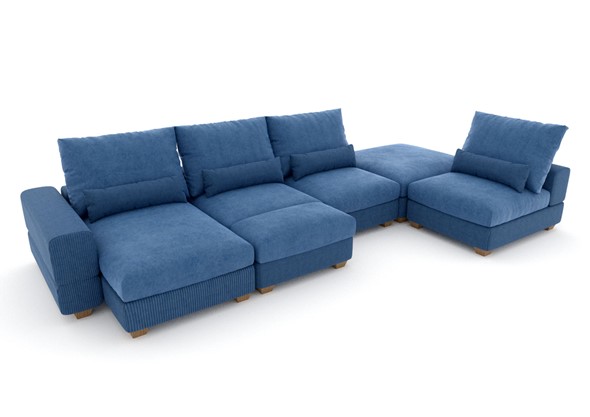 П-образный диван V-10-M П (П1+Д4+Д2+УС+ПС), Memory foam в Йошкар-Оле - изображение