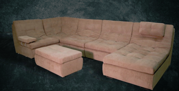 П-образный диван Премьер со столом-пуфом в Йошкар-Оле - предосмотр