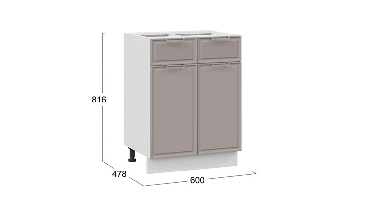Кухонная тумба Белладжио 1Н6Я1 (Белый, Софт капучино) в Йошкар-Оле - изображение 2