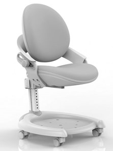 Растущее кресло Mealux ZMAX-15 Plus, Y-710 BL, белый металл, обивка серая однотонная в Йошкар-Оле