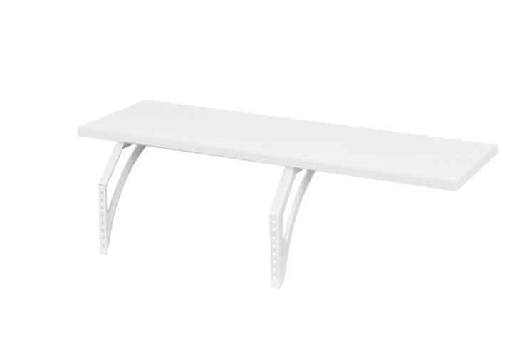 Растущий стол 1/75-40 (СУТ.25) + Polka_z 1/600 (2 шт.) + Polka_b 1/550 белый/белый/Серый в Йошкар-Оле - изображение 1