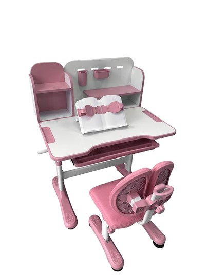 Растущая парта и стул Vivo Pink FUNDESK в Йошкар-Оле - изображение 2