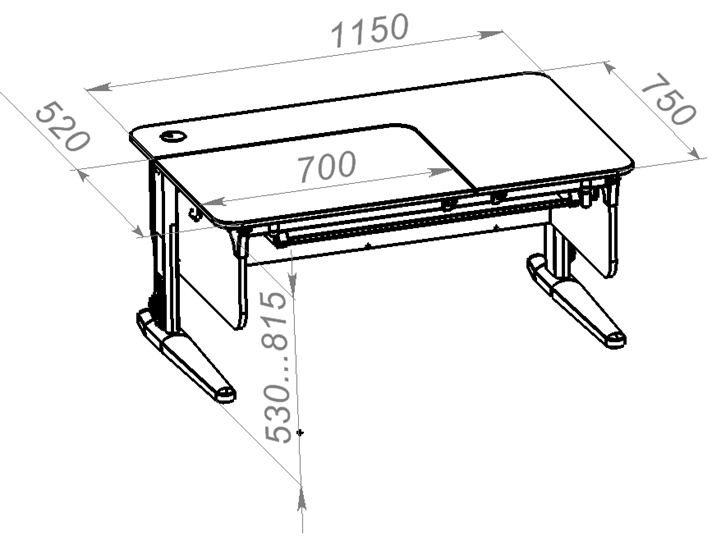 Детский стол-трансформер L/70-45 (СУТ.62) с лотком, белый/белый/крем в Йошкар-Оле - изображение 1