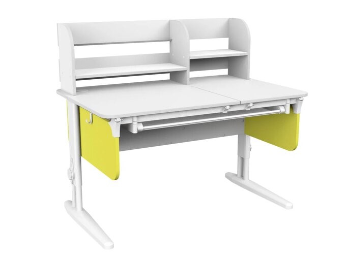 Детский стол-трансформер Lp/70-45 (СУТ.62 PRO) белый/белый/лайм в Йошкар-Оле - изображение 1