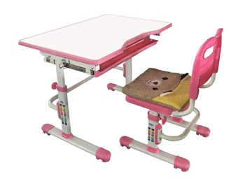 Детский стол-трансформер RIFFORMA SET-10, розовый в Йошкар-Оле
