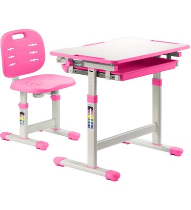 Растущий стол SET Holto-2 розовый в Йошкар-Оле - изображение