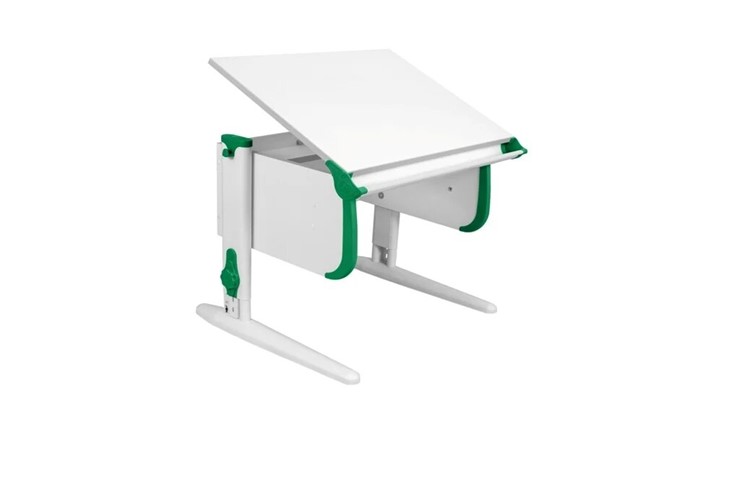 Детский стол-трансформер 1/75 (СУТ.24) белый/белый/Зеленый в Йошкар-Оле - изображение 1