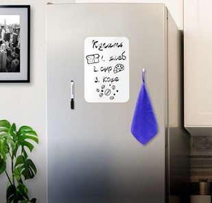 Доска магнитная на холодильник BRAUBERG, 30х21 см с маркером, магнитом и салфеткой в Йошкар-Оле - предосмотр 2