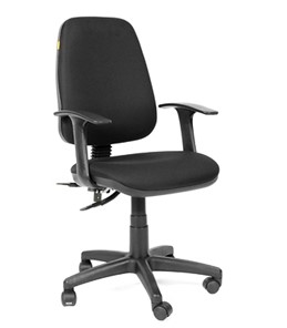 Кресло компьютерное CHAIRMAN 661 Ткань стандарт 15-21 черная в Йошкар-Оле - предосмотр