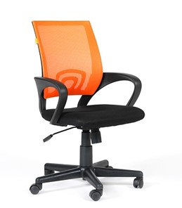 Кресло CHAIRMAN 696 black Сетчатый акрил DW66 оранжевый в Йошкар-Оле - предосмотр