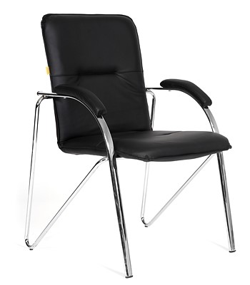 Кресло CHAIRMAN 850 Экокожа Terra 118 черная в Йошкар-Оле - изображение